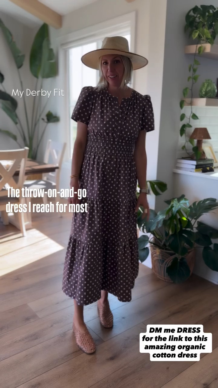 My Derby Fit The throw-on-and-go 
dress I reach for most  DM me DRESS
for the link to this amazing organic 
cotton dress