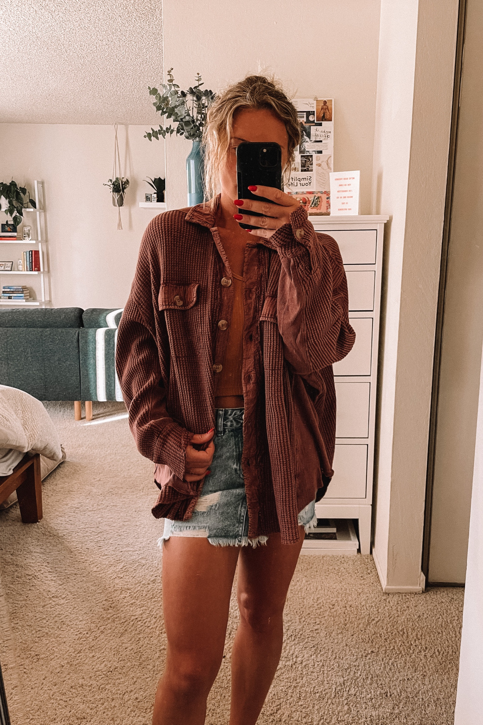 Normal size: small. Wearing size small in Scout Jacket, XS/S in the crop and 2 in skirt  