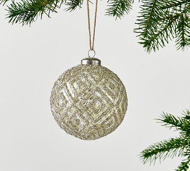 Glittered Globe Ornament | Pottery Barn (US)