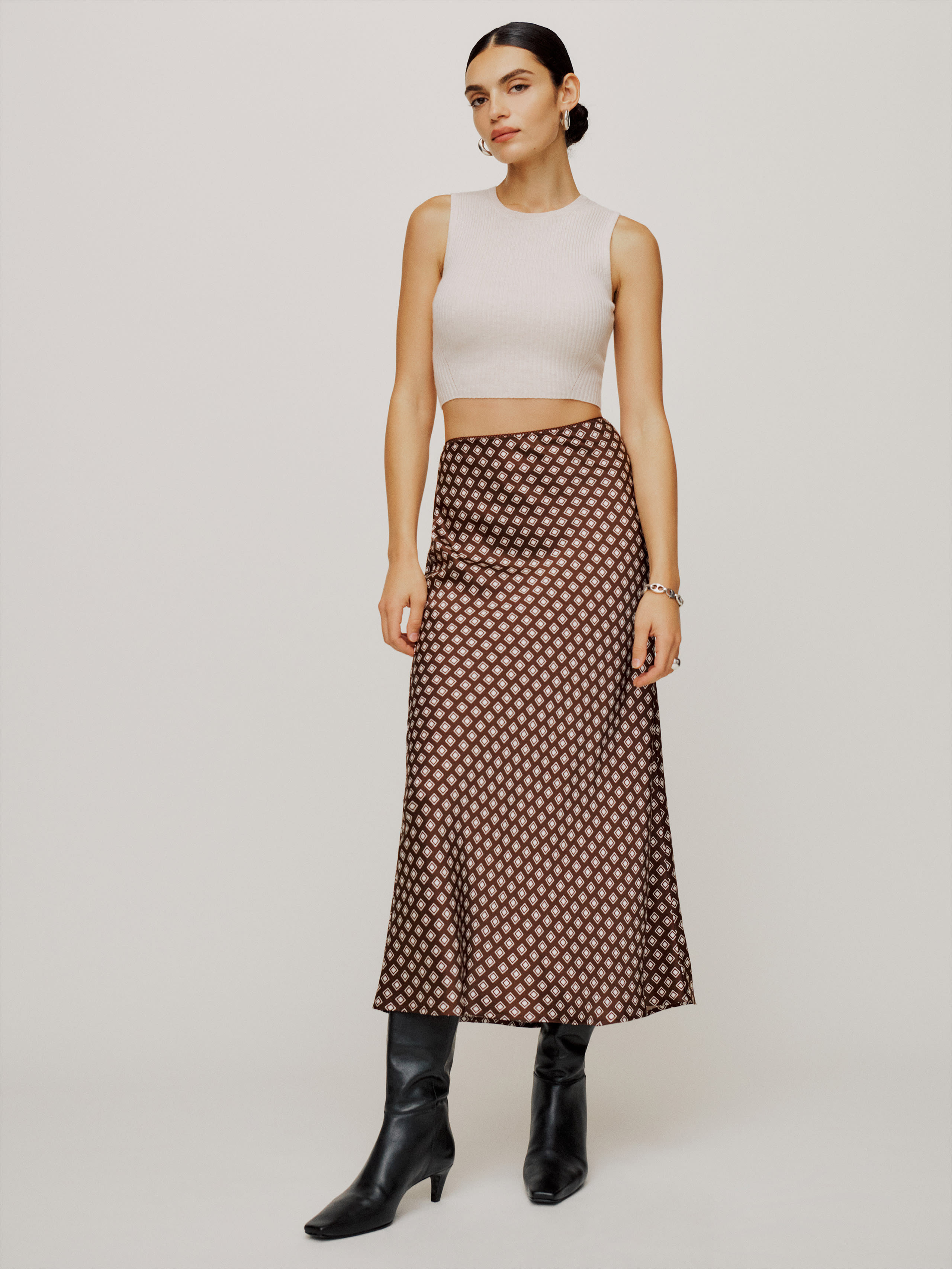 Layla Silk Skirt | Reformation (Global)