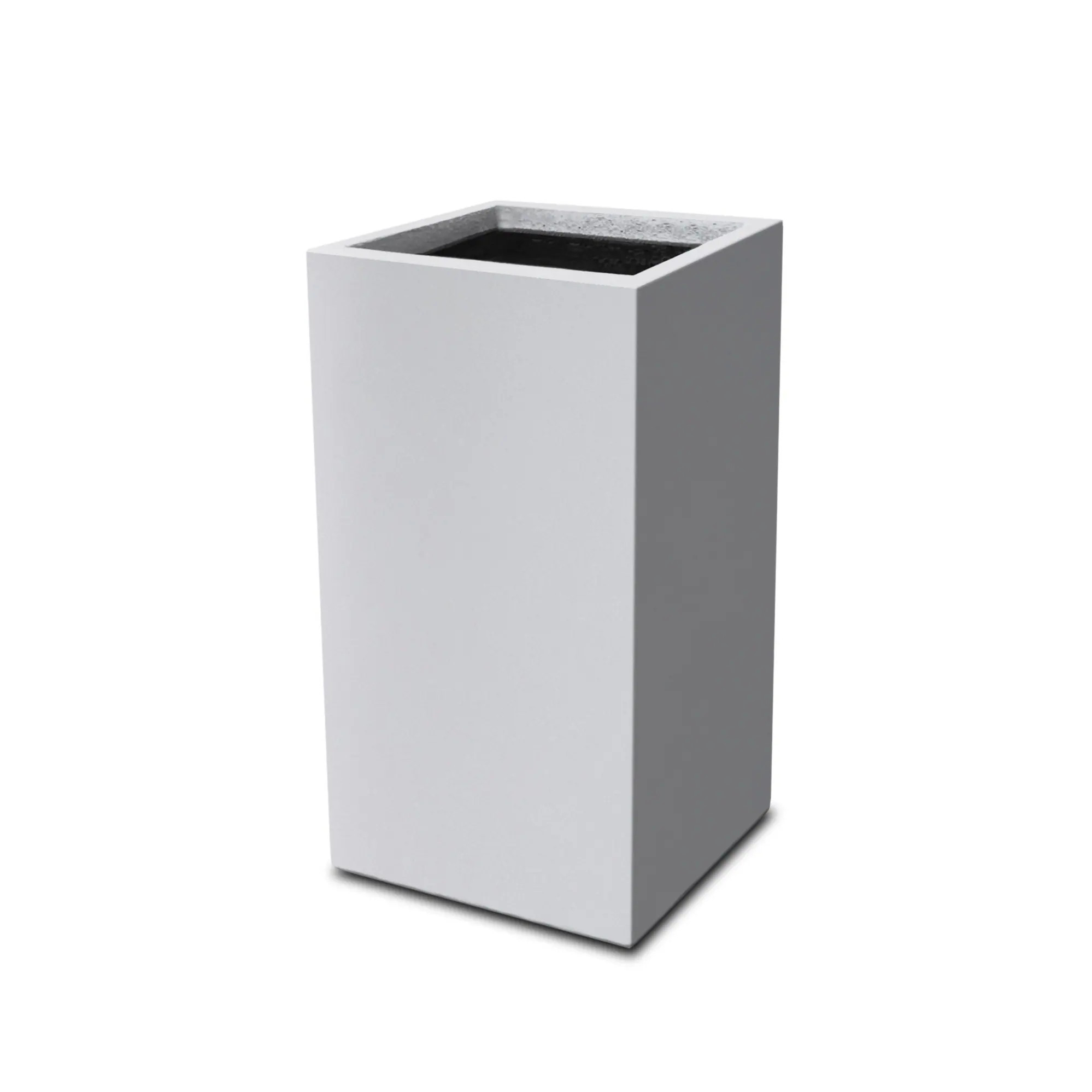 PLANTARA Rectangle 27.76-Inches W Extra Large White Concrete Contemporary/Modern Indoor/Outdoor Planter with Drainage Holes | PA002C-8011 | Lowe's