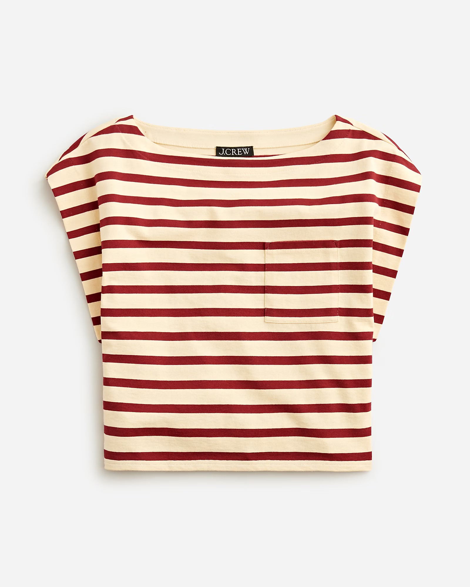 Boatneck muscle T-shirt in stripe mariner cotton | J. Crew US