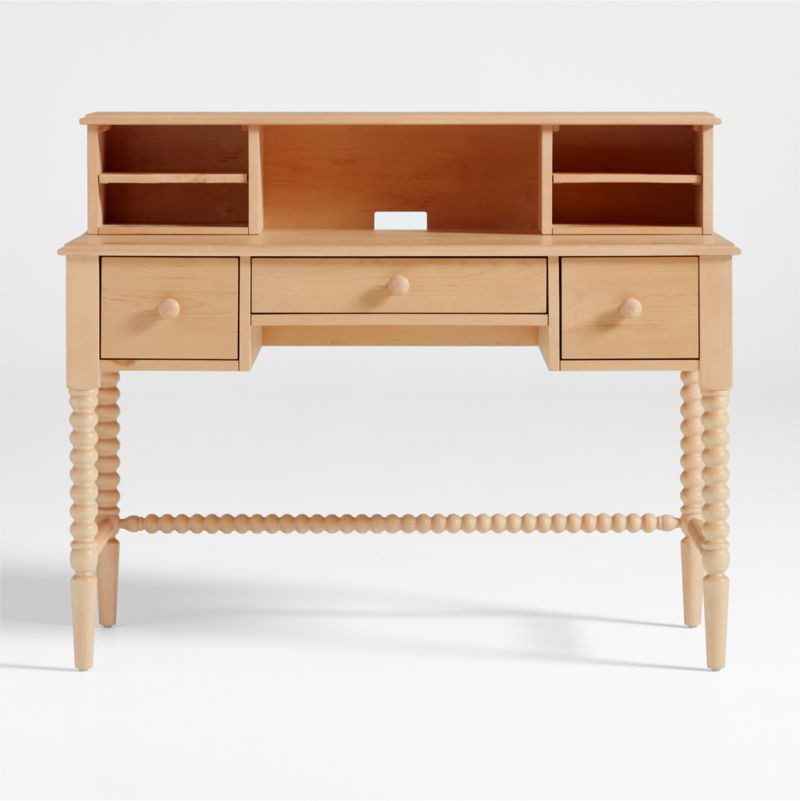 Jenny Lind Maple Wood Spindle 3-Drawer Kids Desk and Hutch | Crate & Kids | Crate & Barrel