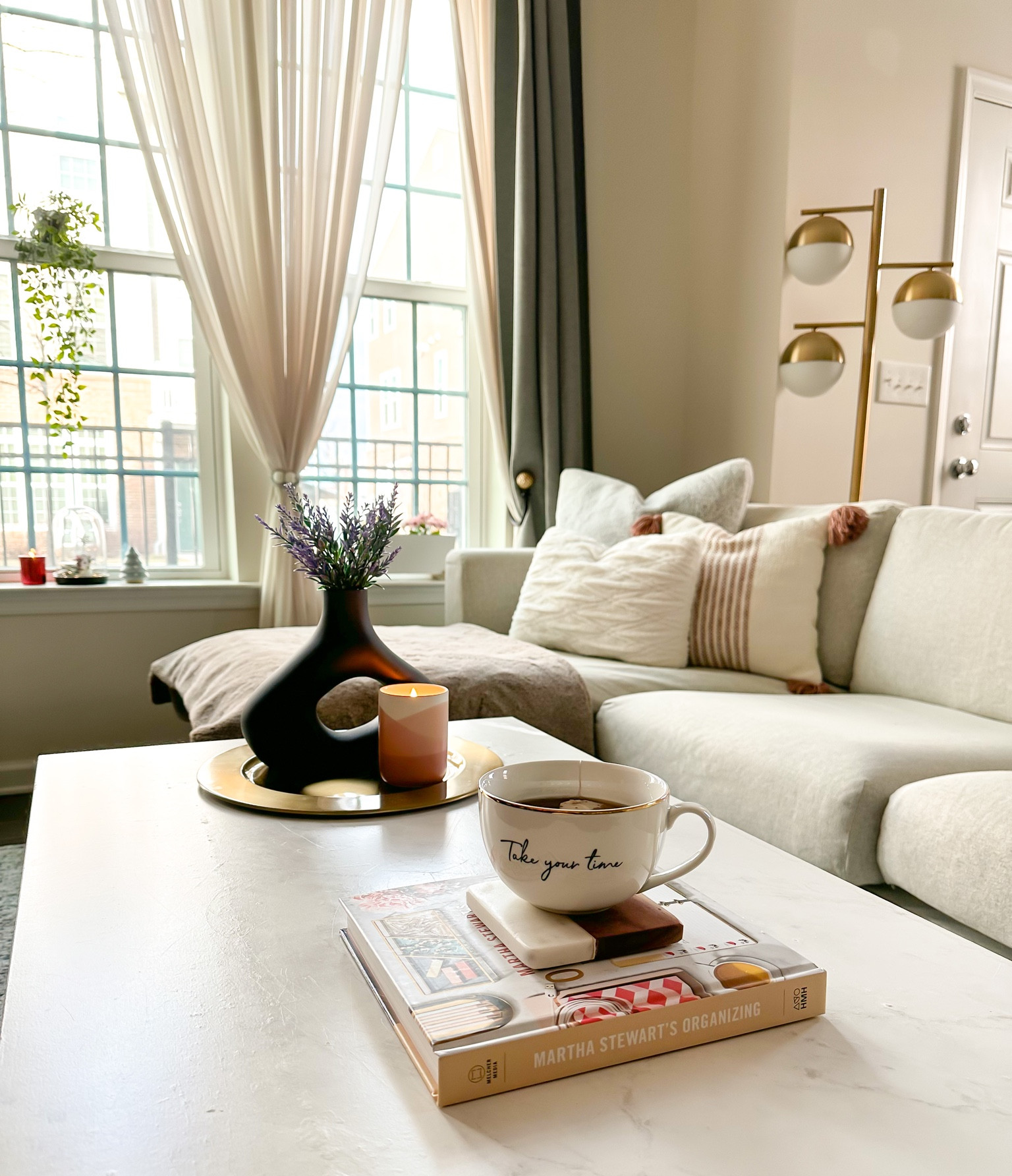 Cozy Home styling🤎


#HomeStyling #HomeDecor #Decorating #Decor #CoffeeTable #ServingTray #CoffeeMug  #CoffeeCup #Coaster #FloorLamp #FlowerVase #ThrowPillows #Throws #Candles 

#LTKhome #LTKsalealert #LTKSeasonal #LTKGiftGuide #LTKFind