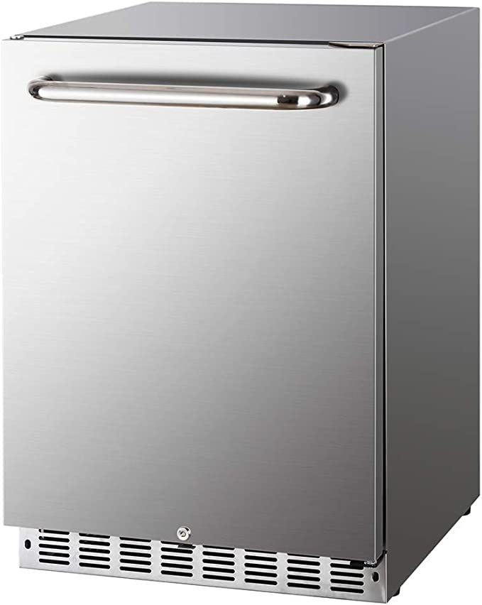HCK 5.12 Cu.Ft 161 cans Indoor/Outdoor Refrigerator, Built-in Beverage Cooler with Reversible Door,  | Amazon (US)