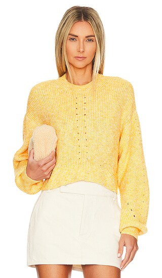 Lovers + Friends Ariella Cropped Pullover in Yellow Multi | Revolve Clothing (Global)