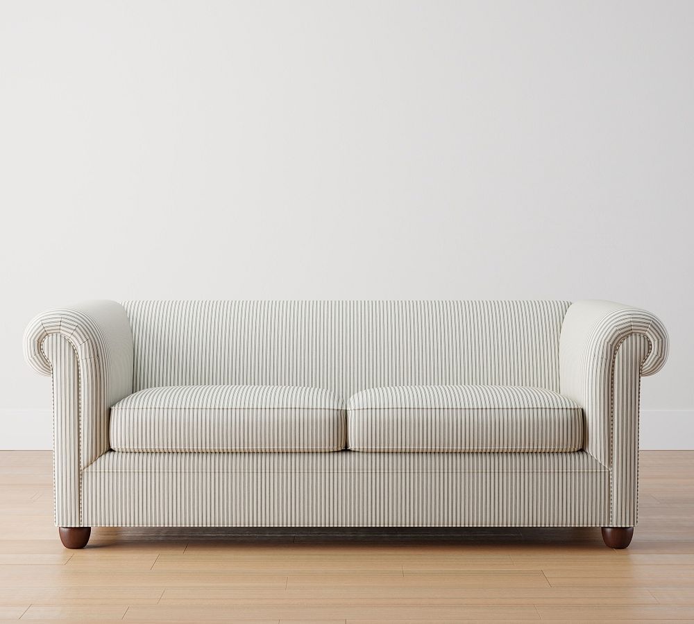 Chesterfield Tight Back Roll Arm Upholstered Sofa | Pottery Barn (US)
