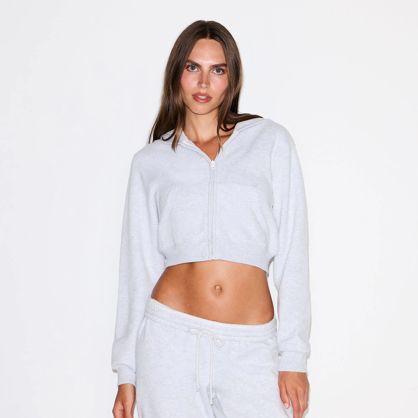 CROPPED ZIP UP HOODIE | SKIMS (US)