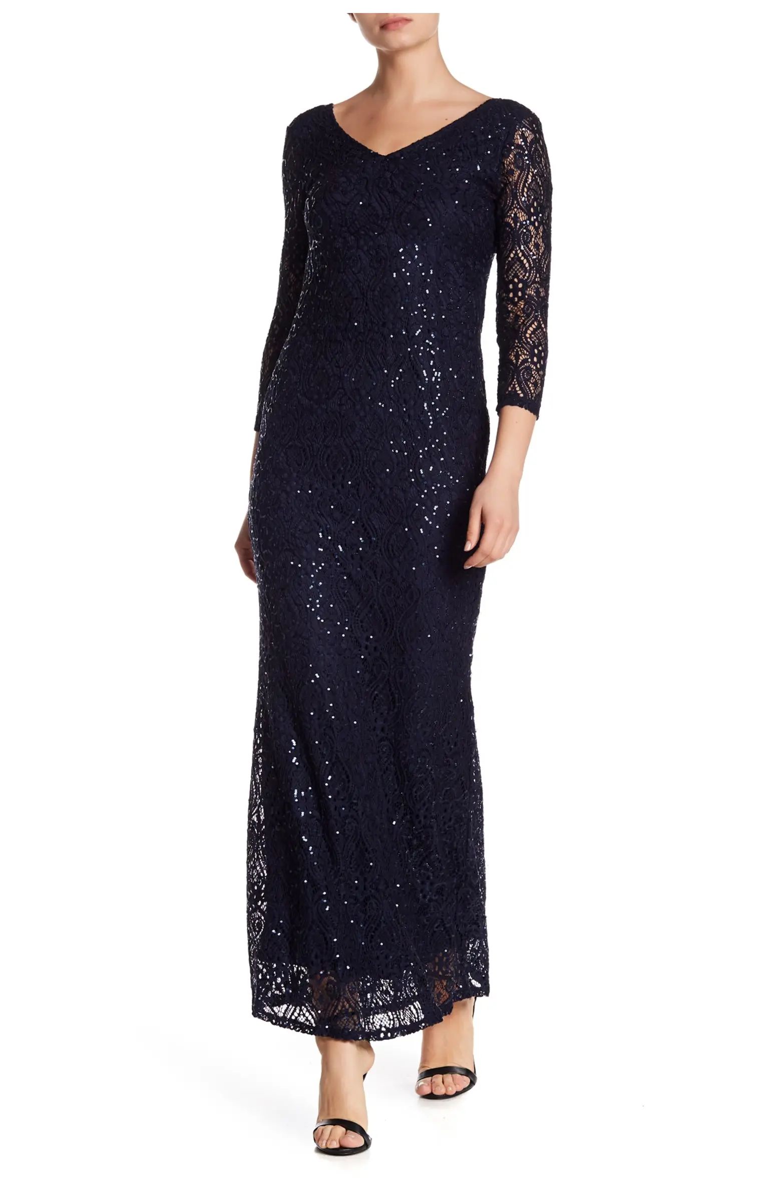 Sequined Lace Gown | Nordstrom Rack