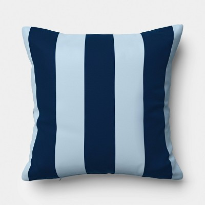 16"x16" Reversible Cabana Stripe Pillow Light Blue/Navy - Room Essentials™ | Target