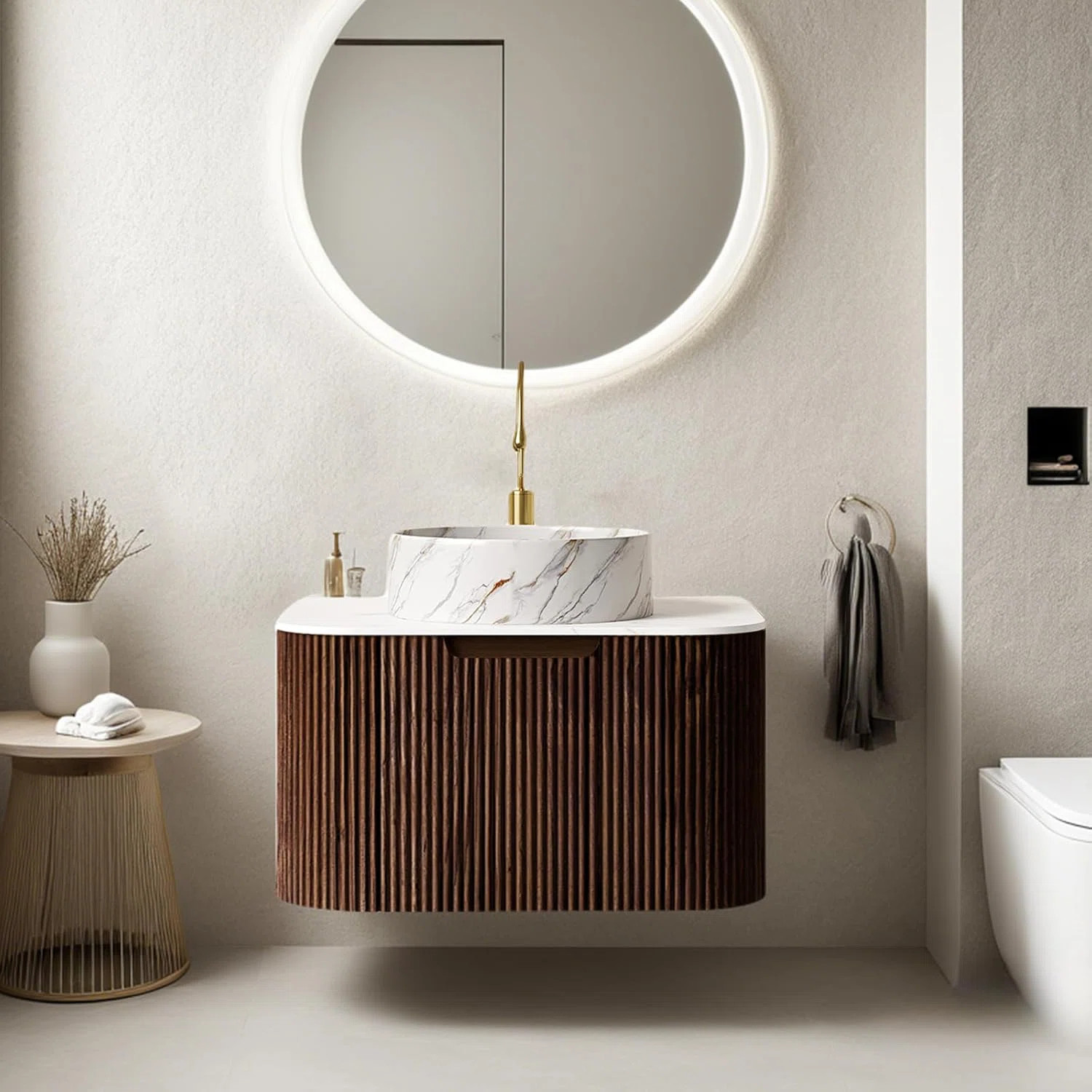 24" Bathroom Vanity with Sink, Bathroom Cabinet with Ultra-Thin Ceramic with Large Drawer, No Ass... | Wayfair North America