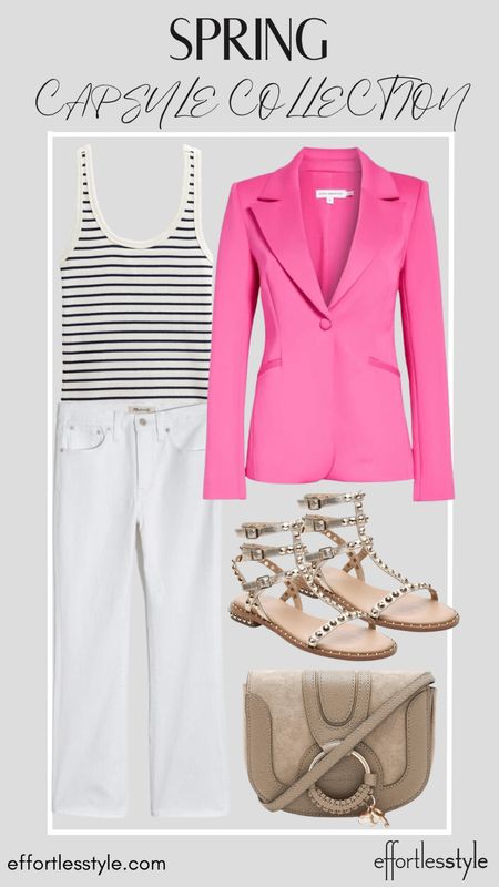 Statement Blazer + Striped Tank + White Jeans

#LTKSeasonal #LTKstyletip #LTKshoecrush