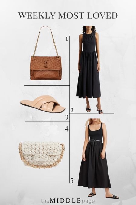 This weeks most loved includes a fabulous pair of sandals, 2 versatile handbags and 2 incredibly chic dresses!#summerstyle #blacksundress #designer handbags #summeroutfit

#LTKfindsunder100 #LTKover40 #LTKitbag