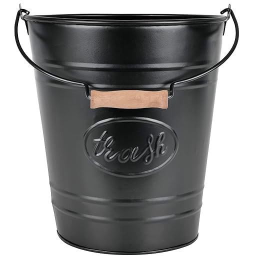Autumn Alley Black Farmhouse Bathroom Trash Can | Rustic Waste Basket for Bedroom | Classic Farmh... | Amazon (US)