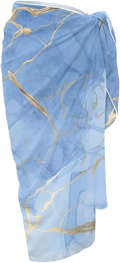 TOADDITDO Swimsuit Coverup for Women Marble Texture Style Sarong Pareo Wraps Beach Bathing Suit W... | Amazon (US)