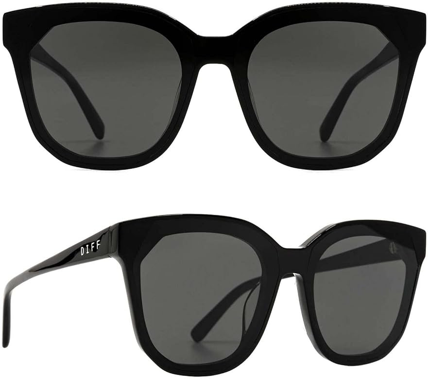 DIFF Eyewear Gia Designer Oversized Sunglasses for Women 100% UVA/UVB, Black | Amazon (US)
