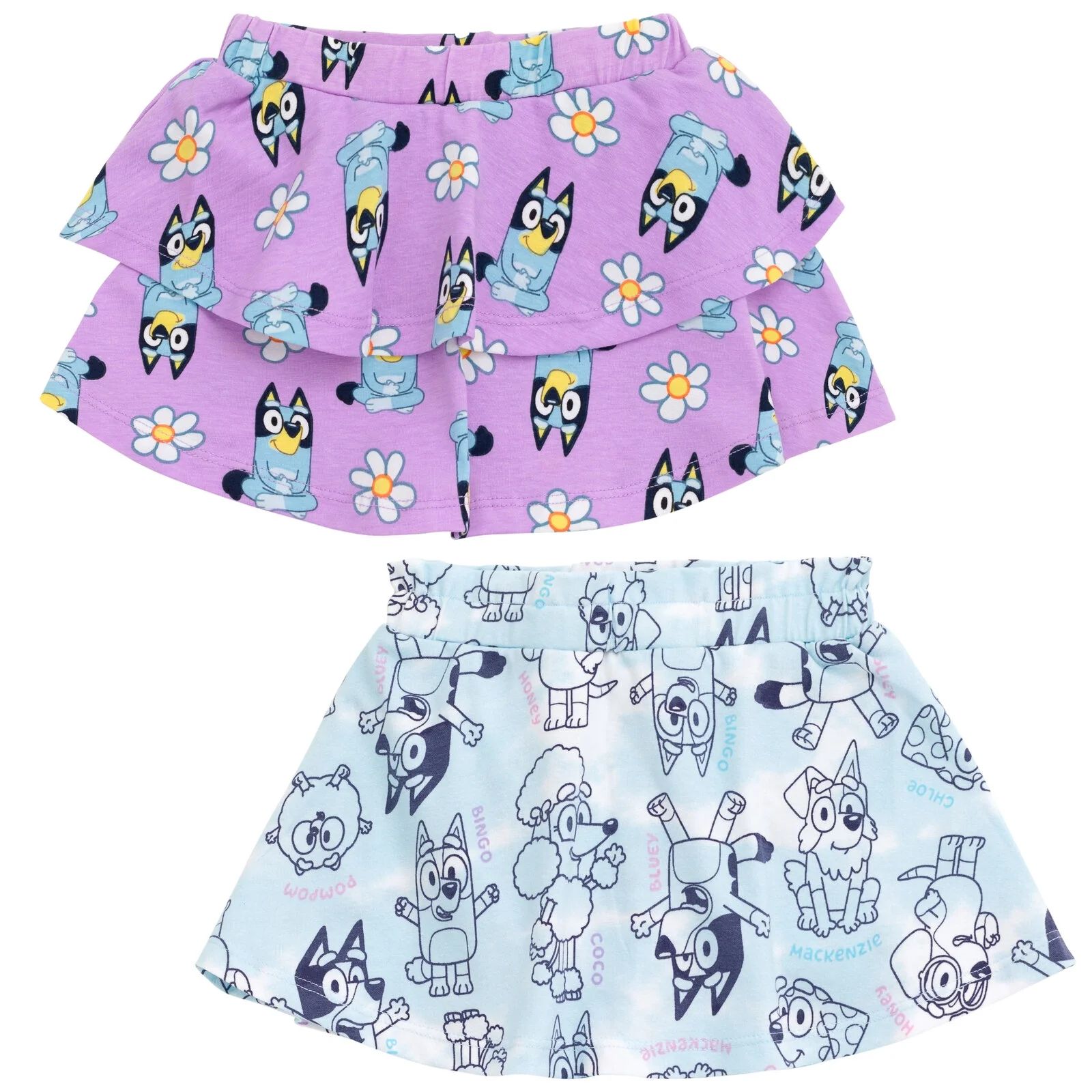 Bluey Bingo Coco Floral Little Girls 2 Pack Skorts Infant to Big Kid | Walmart (US)