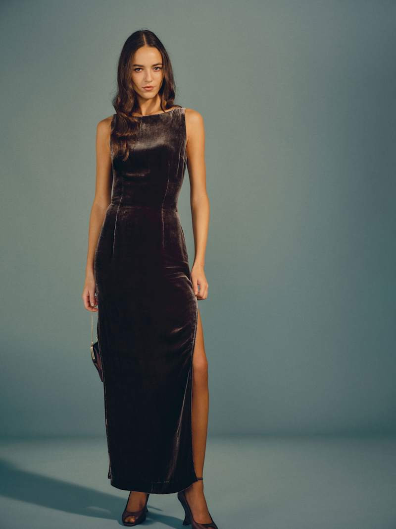 Reformation Romy Velvet Dress Red 6 | Reformation (Global)