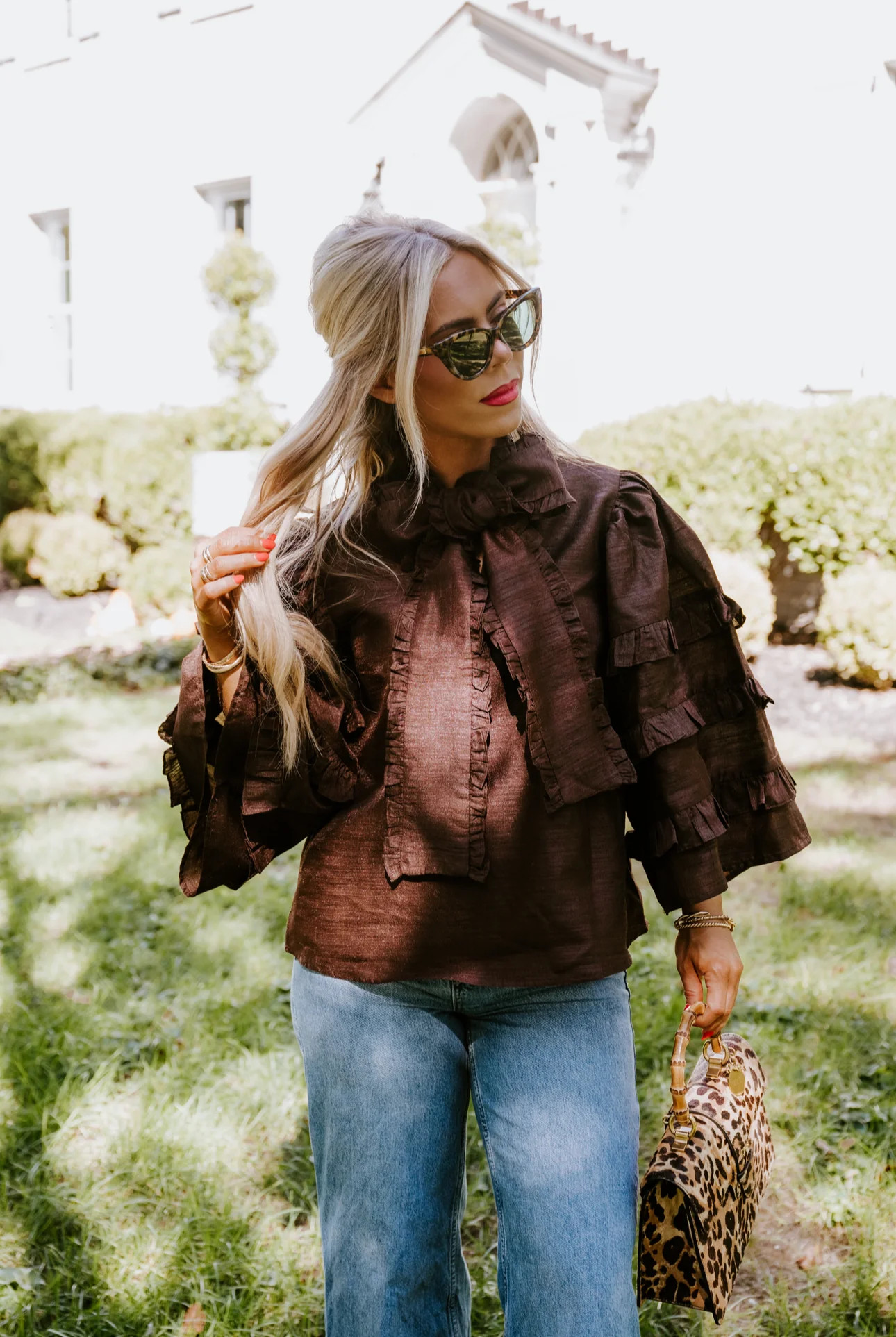 Josephine Top in chocolate | Elizabeth Wilson Designs