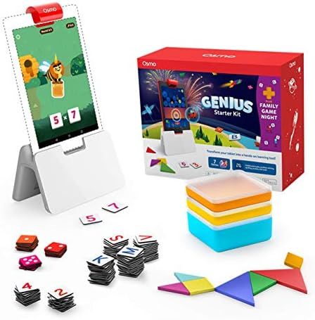 Osmo - Genius Starter Kit for Fire Tablet - Ages 6-10 - Math, Spelling, Creativity & More - STEM ... | Amazon (US)