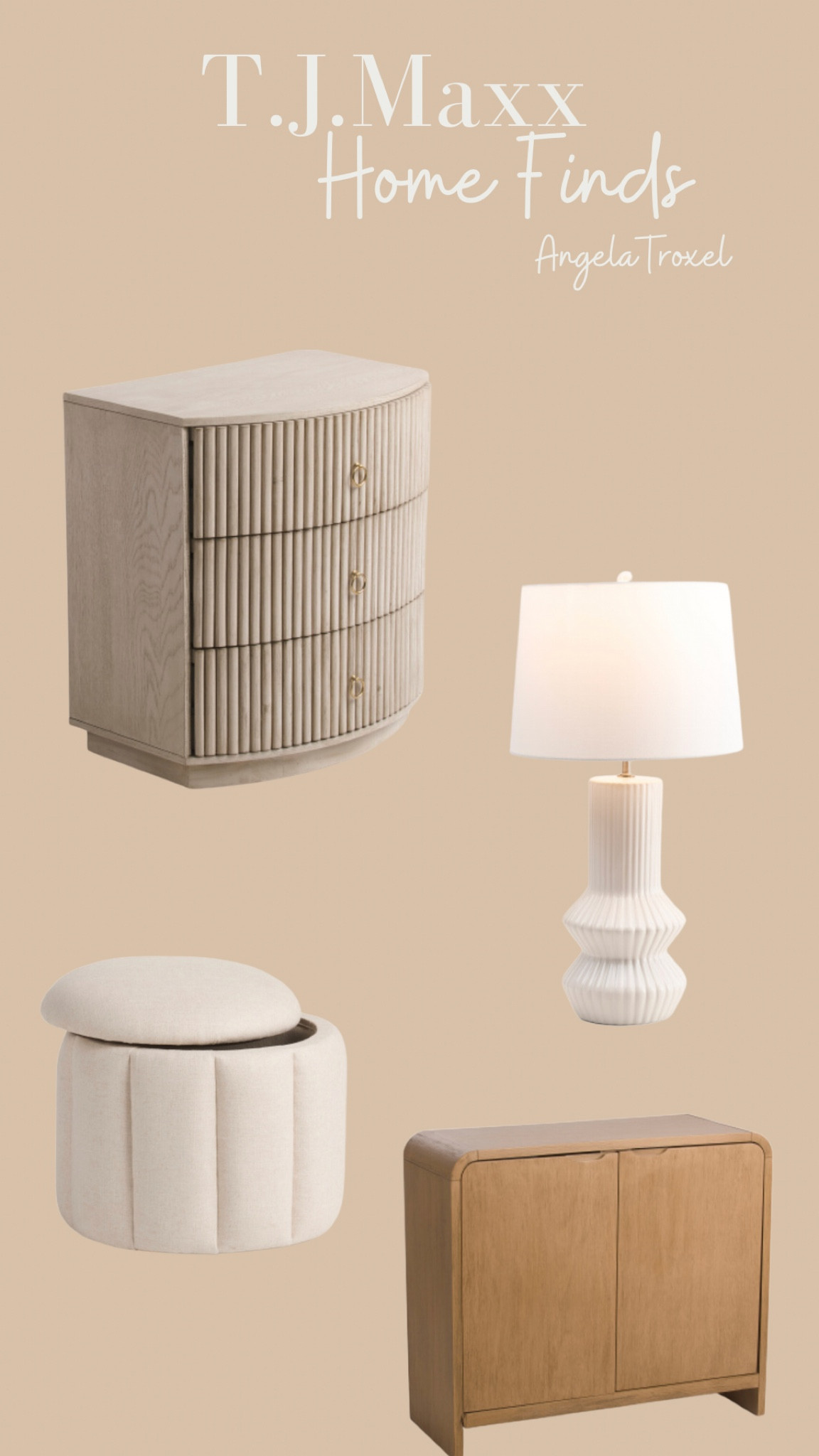 TJ Maxx furniture, cabinet, mirror, ottoman, storage, lamp, bench, accent chair. Living room, bedroom, office.

#LTKhome #LTKunder100 #LTKFind