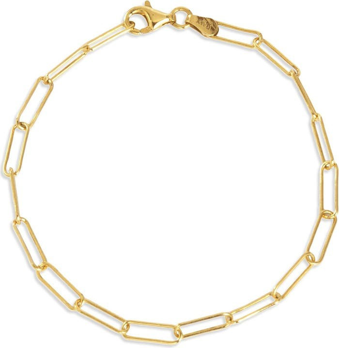 18K Italian Yellow Gold Vermeil Chain Link Bracelet | Nordstrom Rack