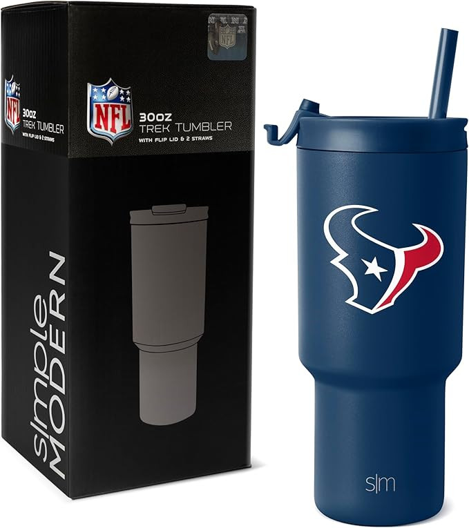 Simple Modern Officially Licensed NFL Houston Texans 30 oz Tumbler with Flip Lid and Straws | Ins... | Amazon (US)