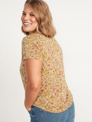 EveryWear Floral-Print Crew-Neck T-Shirt for Women | Old Navy (US)