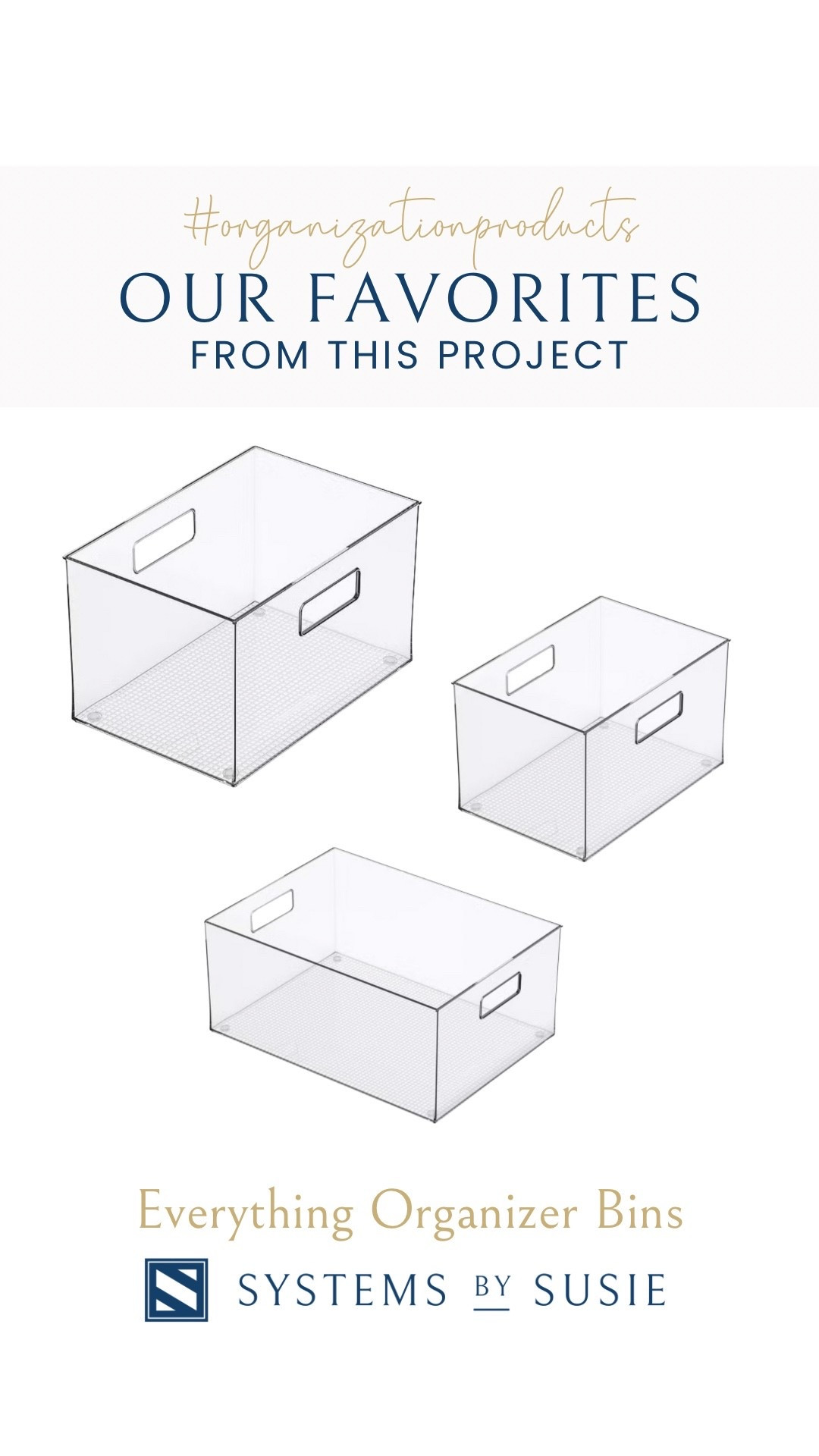 Some of our favorite bins from the container store are 25% off!