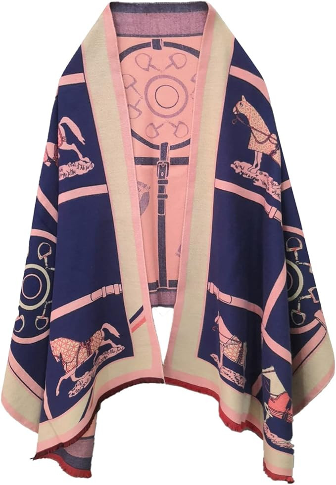 EXTREE Scarfs for Women Pashmina Silky Shawl Wrap for Evening Dressing Horse Scarf Blanket Open F... | Amazon (US)