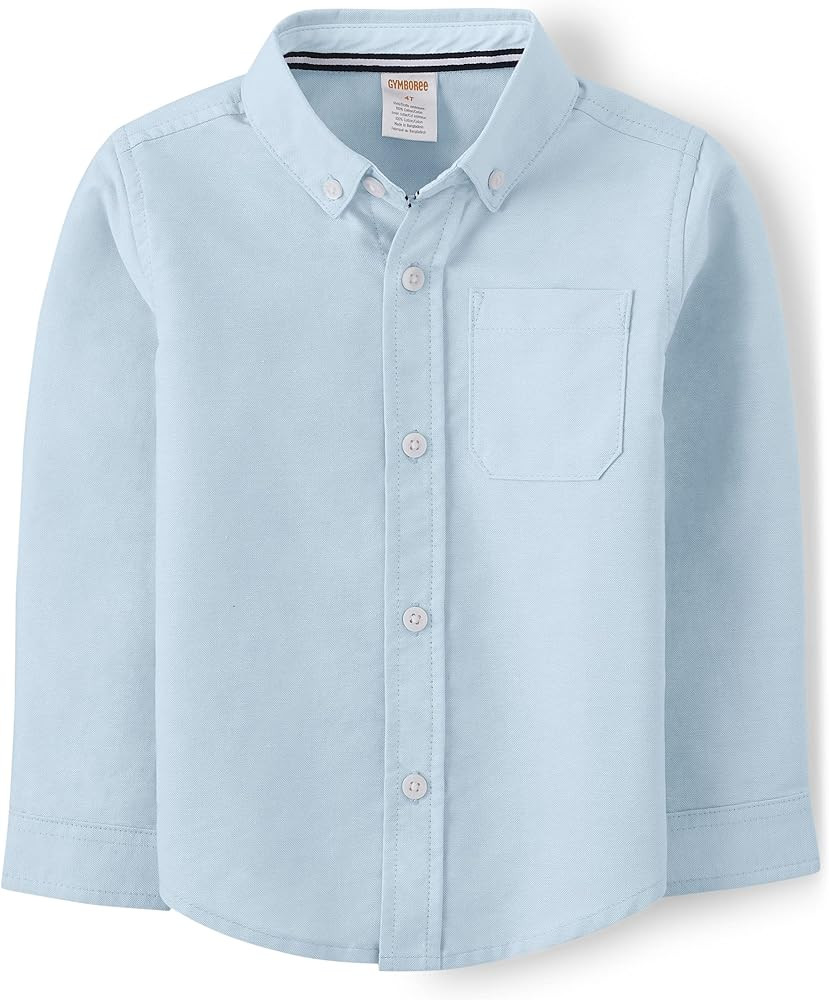 Gymboree Boys' and Toddler Long Sleeve Button Up Dress Shirts | Amazon (US)