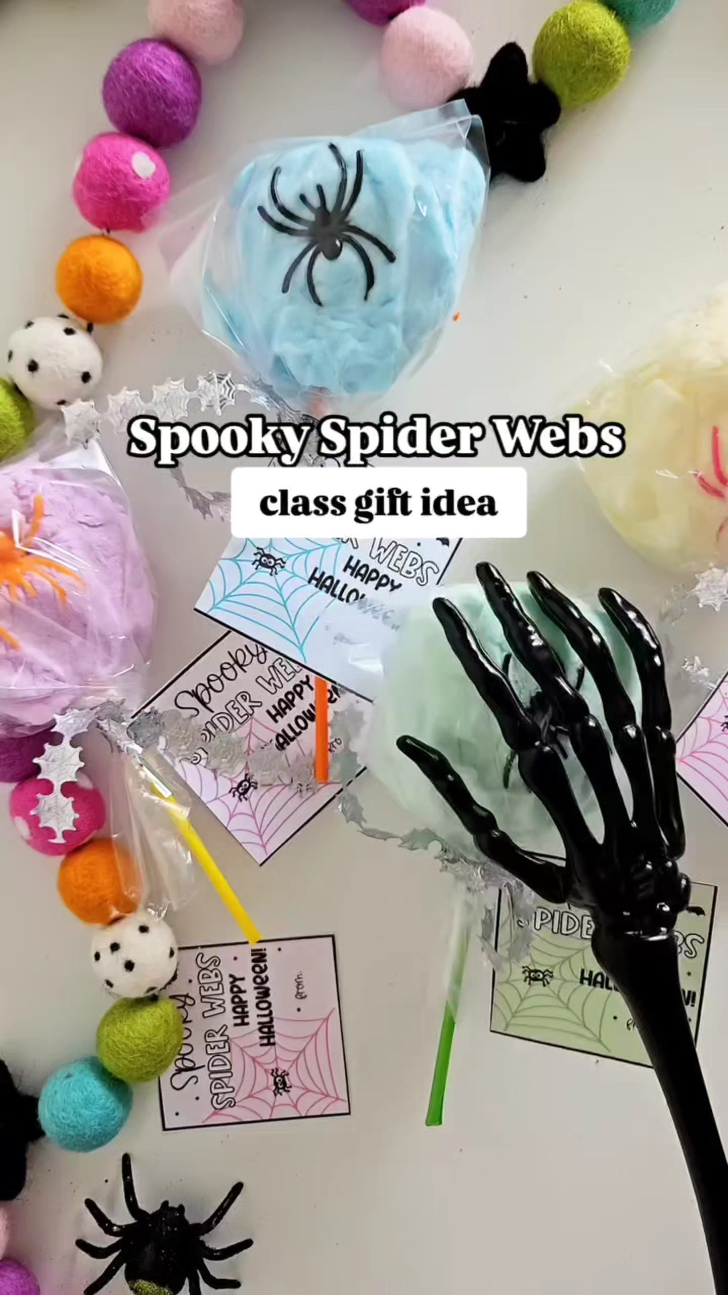 Spooky spider web cotton candy! #halloween 

#LTKSeasonal #LTKParties #LTKKids