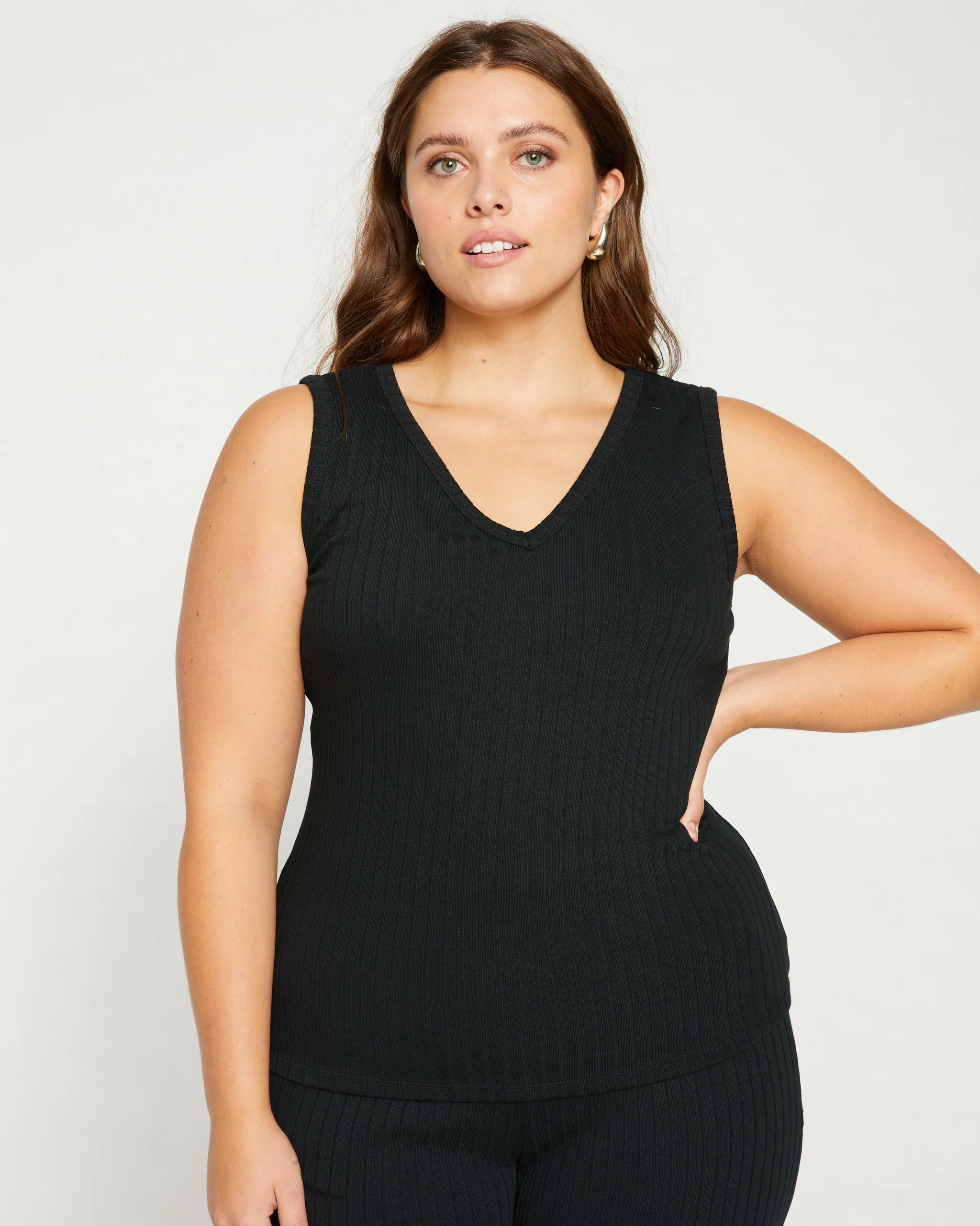 Aspen Rib Tank - Black | Universal Standard