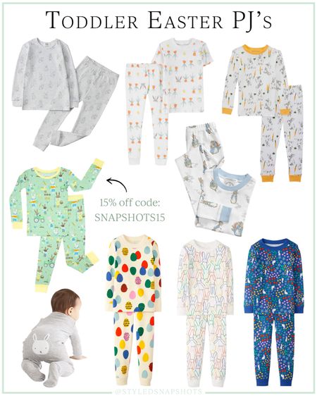 Toddler Easter Pajamas, baby Easter pajamas, kids Easter pjs 

#LTKbaby #LTKkids #LTKunder50