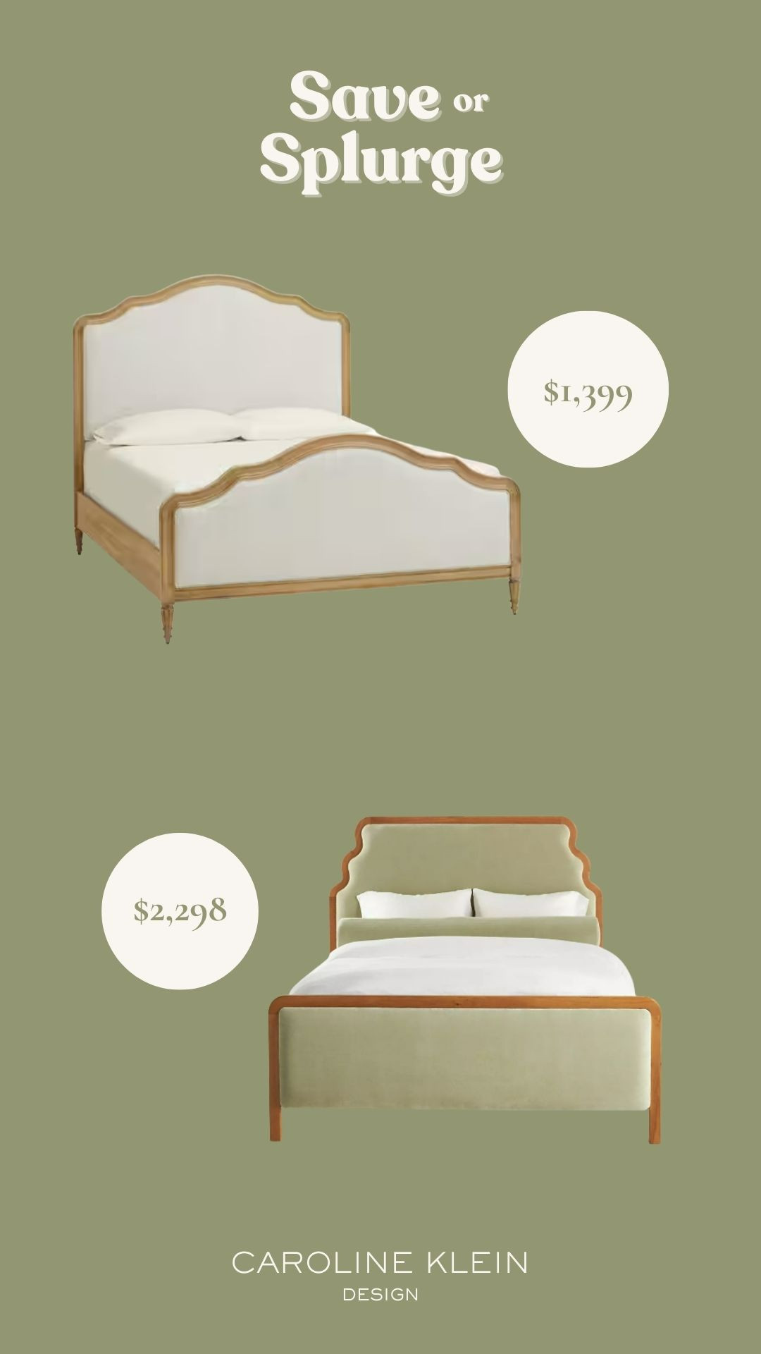 Save or Splurge: wood + upholstered beds 

 #LTKHome