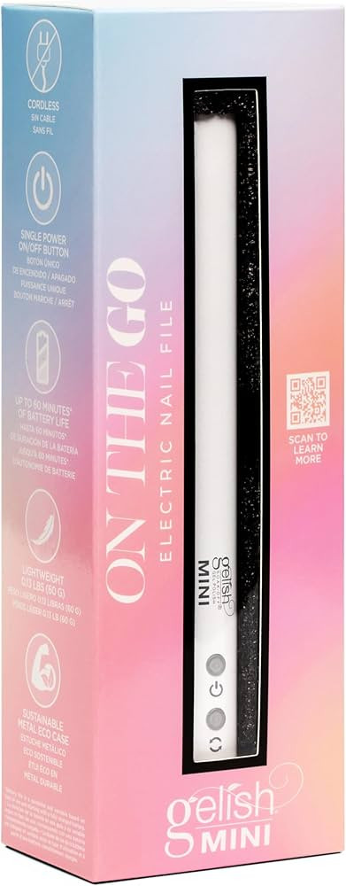 Gelish On The Go Nail File, Nail Filer Electric, Nail File and Buffer, Portable Nail Drill, Nail ... | Amazon (US)