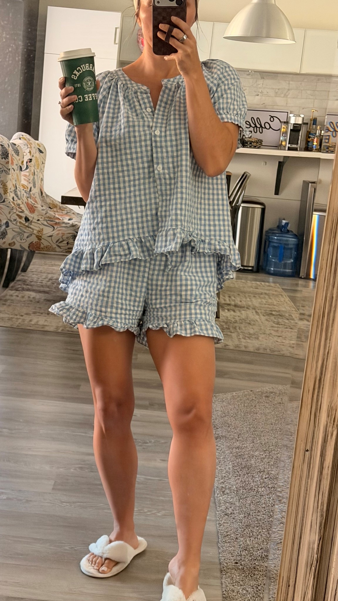 Flygo Womens Gingham Pajamas Set 2 Piece Cotton Pj Lounge Sets Puff Sleeve Ruffle Babydoll Shirt Shorts Summer Outfits

#LTKU #LTKmomlife #LTKmorningroutine