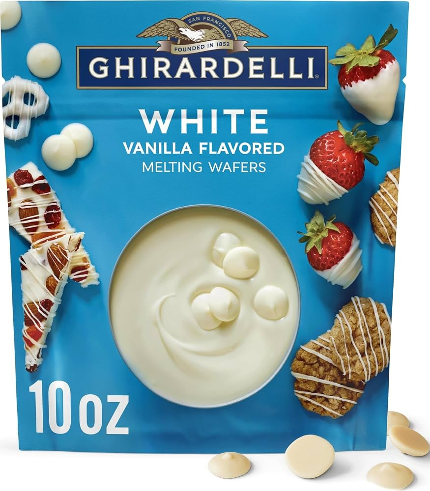 GHIRARDELLI White Vanilla Flavored Melting Wafers, 10 OZ Bag | Amazon (US)
