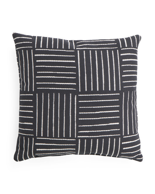 Made In Usa 22x22 Striped Pillow | TJ Maxx