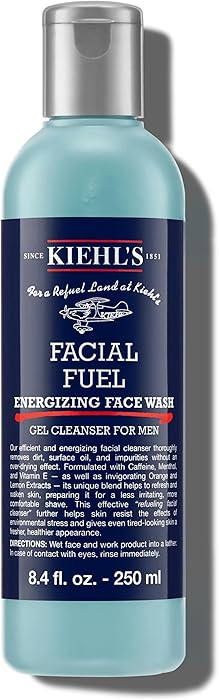 Kiehl's Facial Fuel Face Wash, Refreshing + Invigorating Men's Gel Cleanser, with Caffeine, Vitam... | Amazon (US)