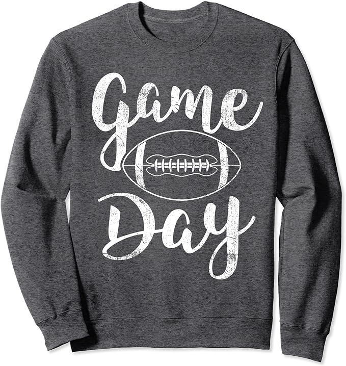 Game Day Football Cute Football Top Sweatshirt | Amazon (US)