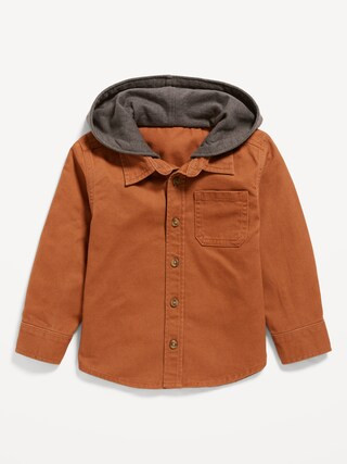 Hooded Twill Pocket Shirt for Toddler Boys | Old Navy (US)