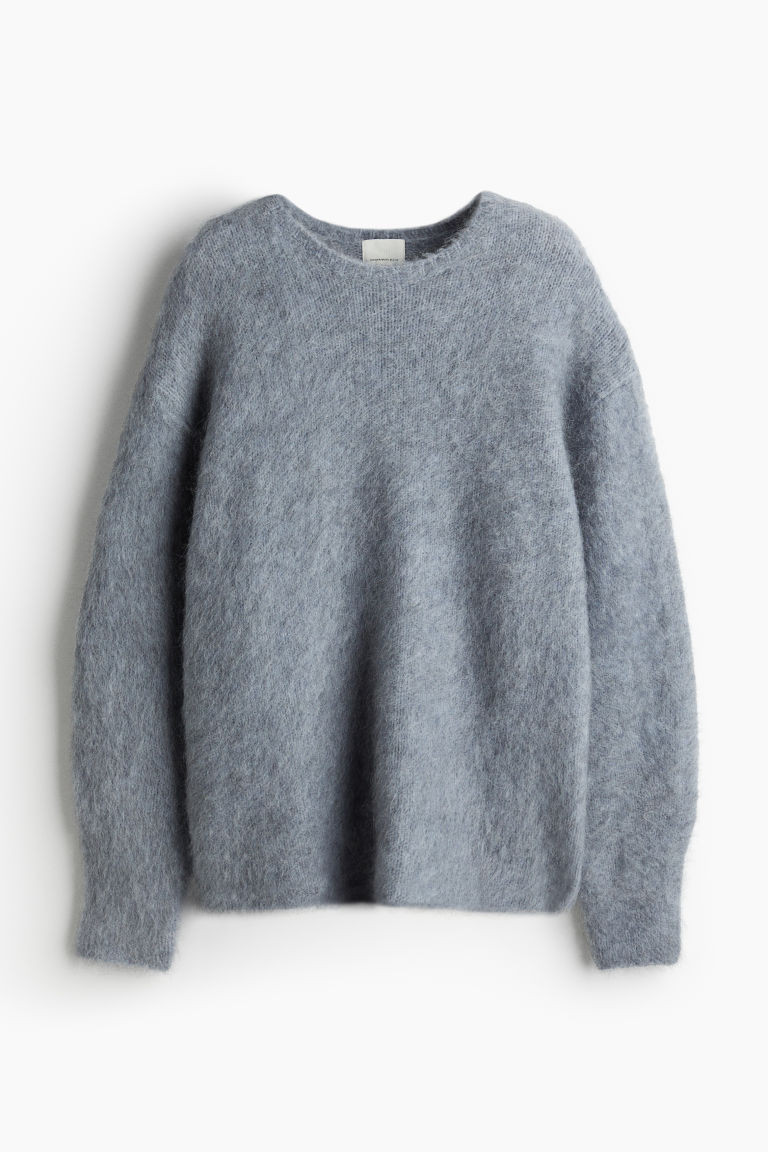 H & M - Mohair-blend Sweater - Blue | H&M (US + CA)