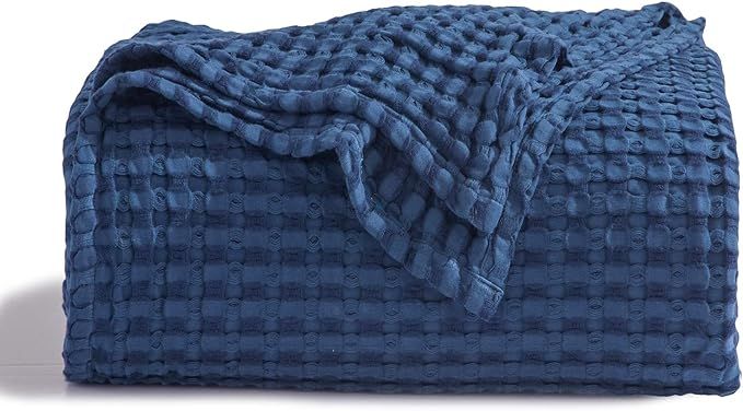 Bedsure Viscose from Bamboo Blanket Twin XL - Navy Lightweight Summer Cooling Blanket, Soft Waffl... | Amazon (US)