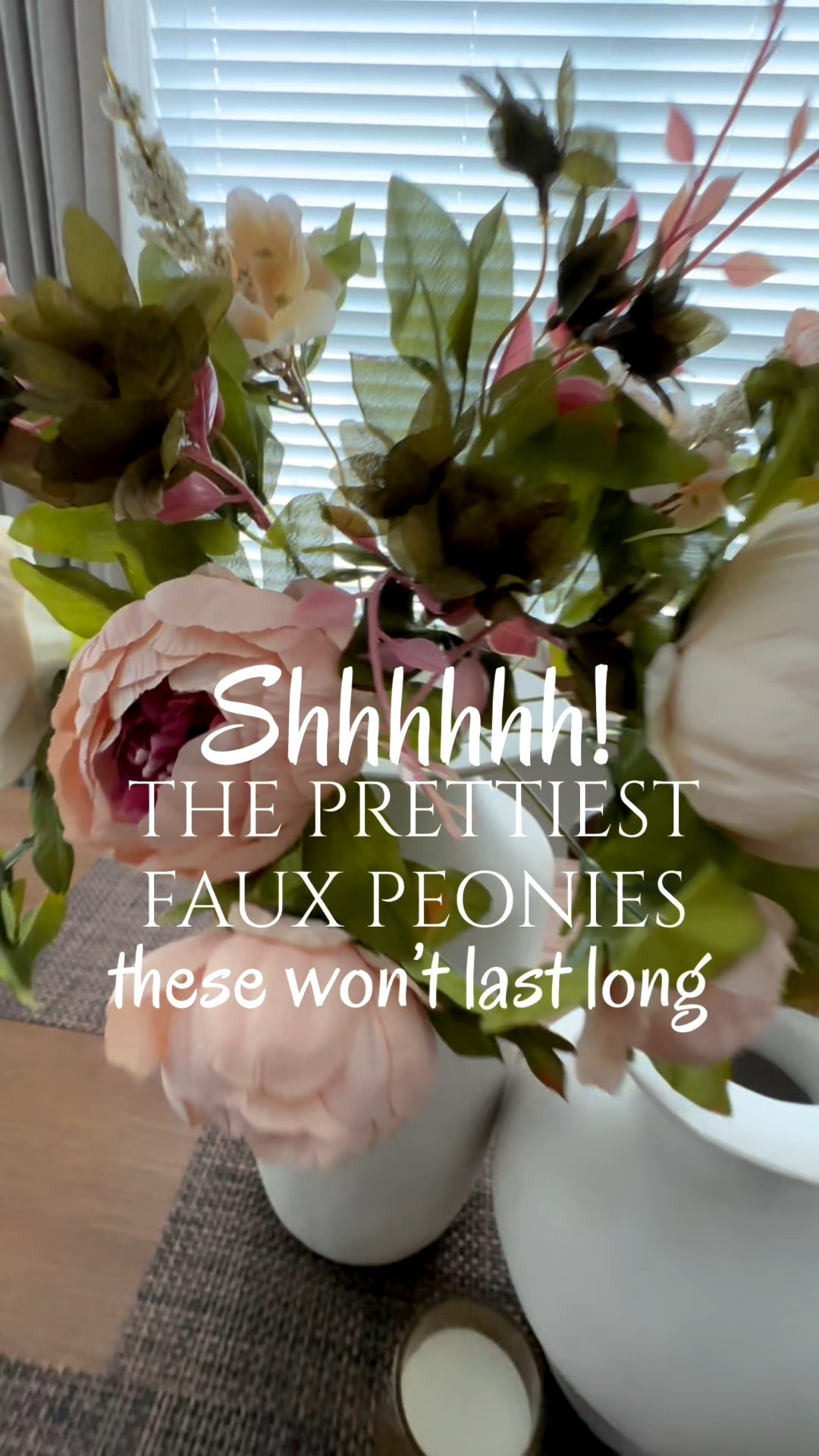 The prettiest faux flowers. Pink peonies. Valentine home decor. 💕

#valentinesday

#LTKFindsUnder50 #LTKSeasonal #LTKHome