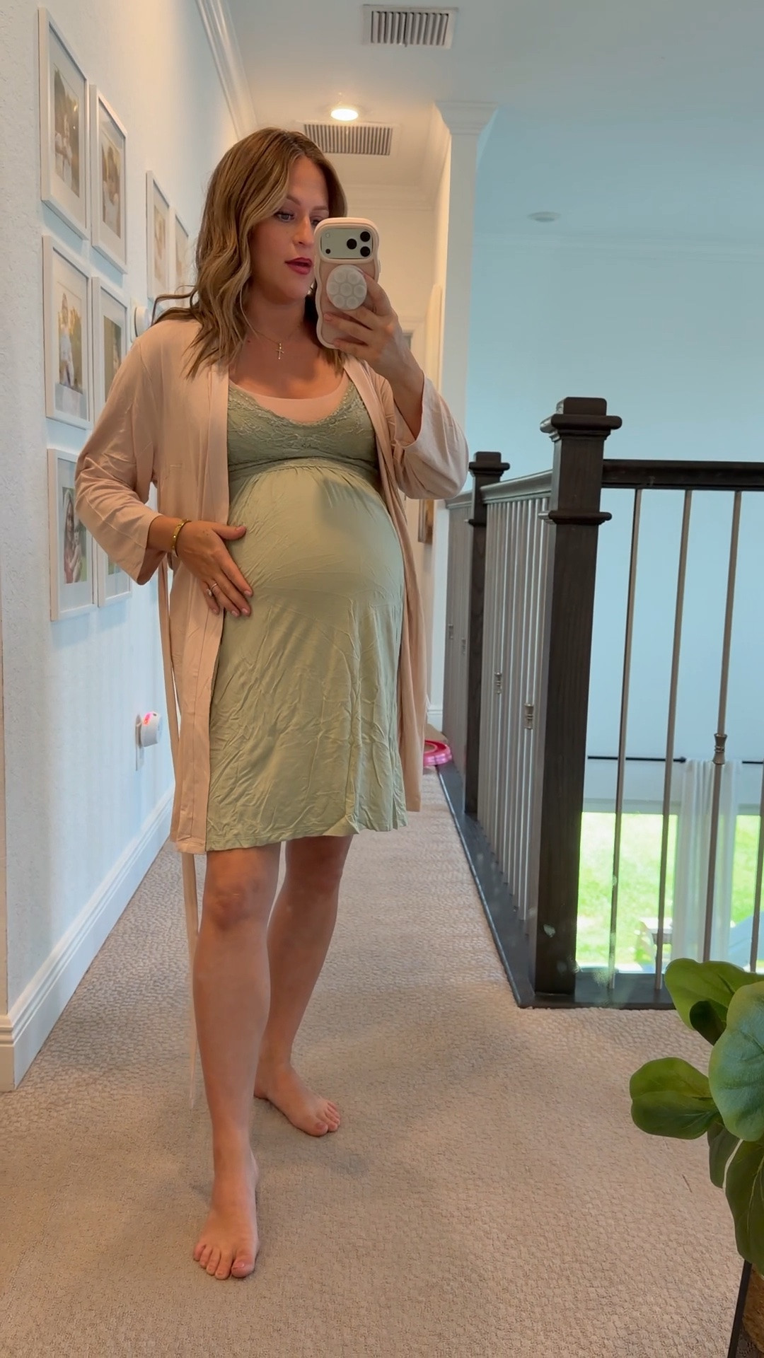 The nursing gown and Robe I packed for the hospital stay 
Wearing size small

#LTKmomlife