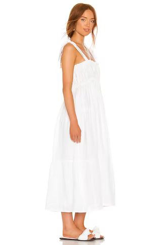 FAITHFULL THE BRAND Bellamy Midi Dress in Plain White from Revolve.com | Revolve Clothing (Global)