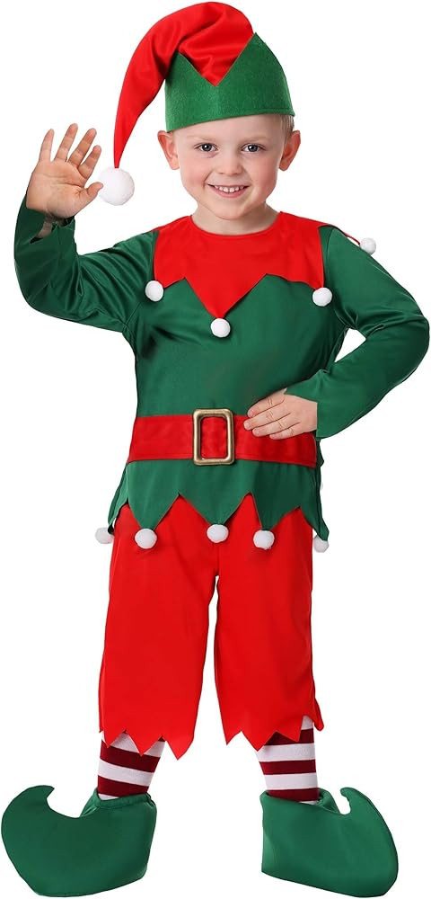 Amazon.com: Toddler Santa's Helper Costume Holiday Elf Outfit 18MO : Toys & Games | Amazon (US)