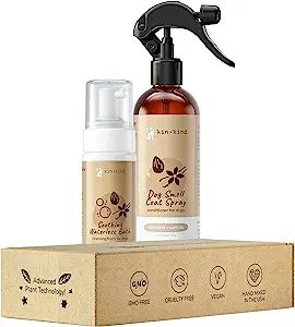 kin+kind Dry Shampoo and Deodorizing Spray Bundle- Waterless Dog Shampoo & Pet Odor Eliminator De... | Amazon (US)