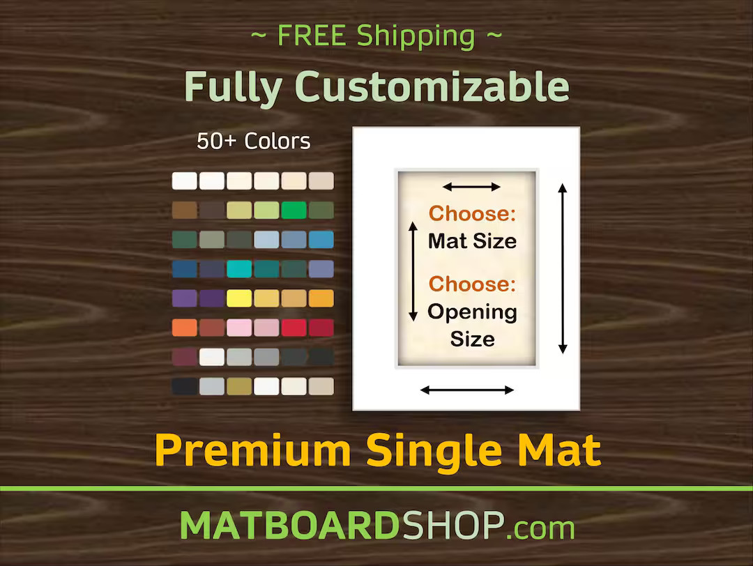 Fully Custom Acid-Free Single Matboard | Etsy (US)